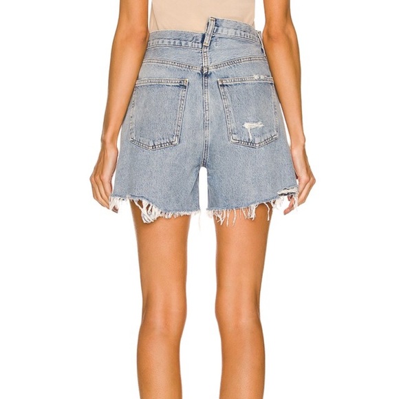 AGOLDE Criss Cross Jean Shorts - Picture 3 of 6
